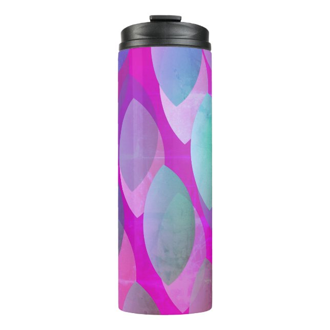 Bouteilles Isothermes Motif Abstrait moderne | Magenta Purple Rose Turqu (Devant)