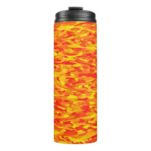 Bouteilles Isothermes Motif Abstrait Orange Jaune