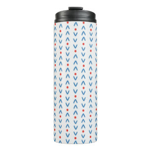 Bouteilles Isothermes Motif Abstrait sans soudure en bleu et rouge sur c