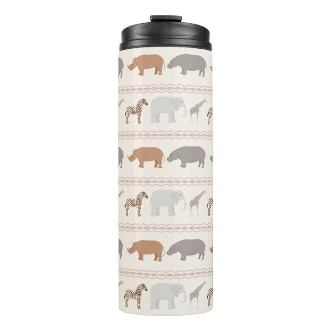 Bouteilles Isothermes Motif africain 1 d'animaux (Devant)