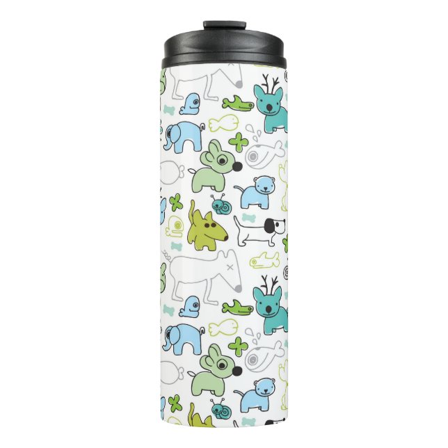 Bouteilles Isothermes motif animal d'arrière - plan d'enfants (Devant)