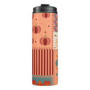 Bouteilles Isothermes Motif Art Patchwork Gland de Feuille d'Automne