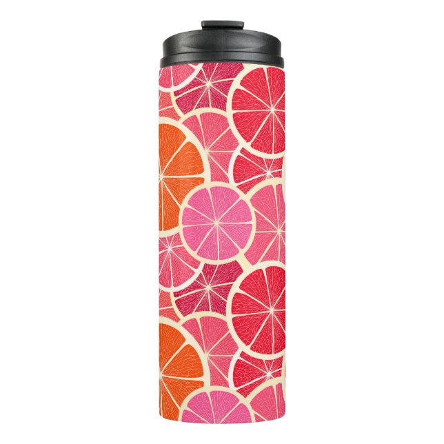 Bouteilles Isothermes Motif aux agrumes d'orange et de pamplemousse (Devant)