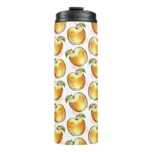 Bouteilles Isothermes Motif avec la pomme jaune (Devant)