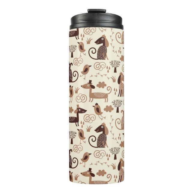 Bouteilles Isothermes motif avec les chiens mignons (Devant)