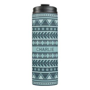 Bouteilles Isothermes Motif Aztec nom personnalisé tumbler