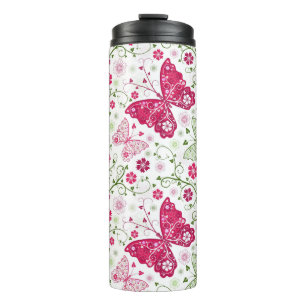 Bouteilles Isothermes Motif blanc floral