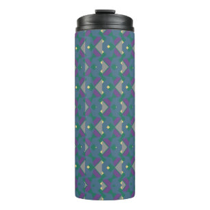 Bouteilles Isothermes Motif bleu et violet Abstrait avec Chevrons
