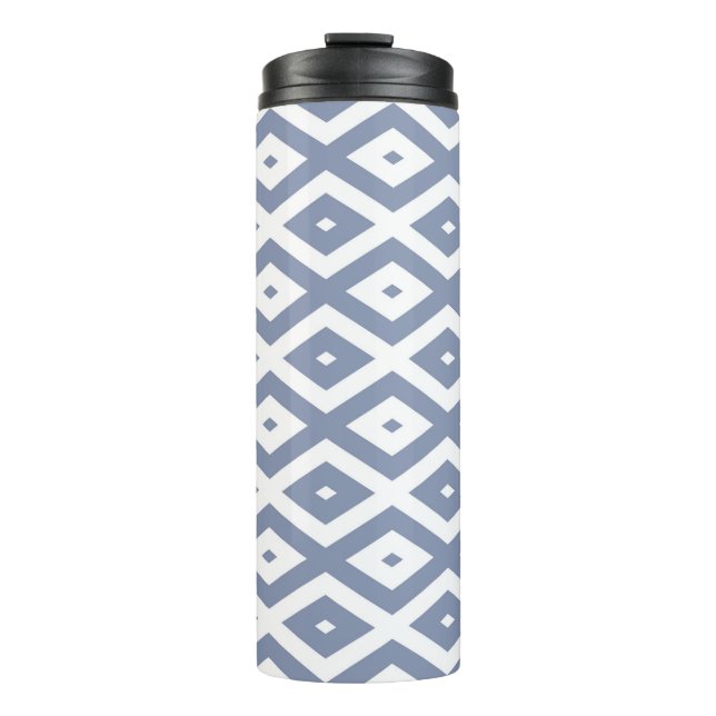 Bouteilles Isothermes Motif bleu gris et blanc (Devant)