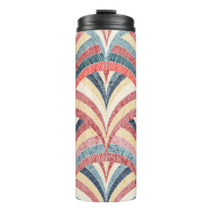 Bouteilles Isothermes Motif brodé sans couture. Impression bohème abonda
