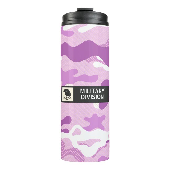 Bouteilles Isothermes Motif camouflage violet (Devant)