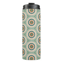 Motif Cercle Bohème Chic Vert Orange Et Bleu