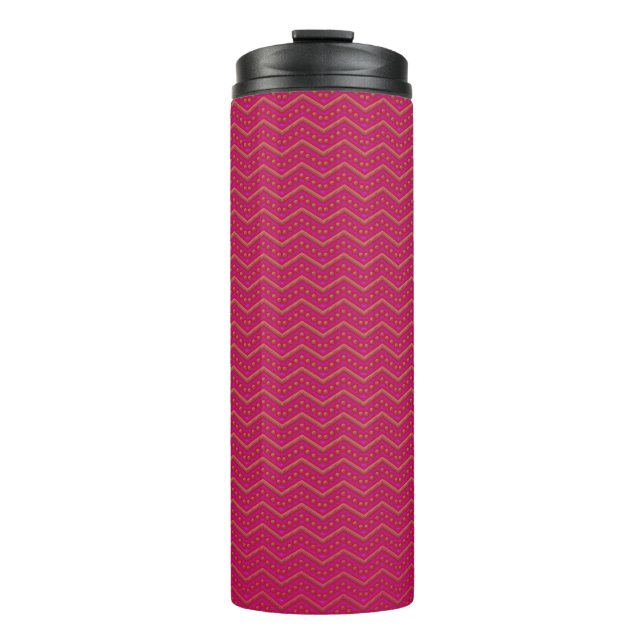 Bouteilles Isothermes Motif chevron crépuscule néon (Devant)