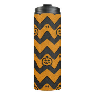 Bouteilles Isothermes Motif chevron Halloween avec des fantômes et des c