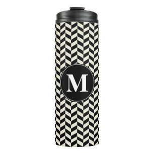 Bouteilles Isothermes Motif Chevron noir et blanc
