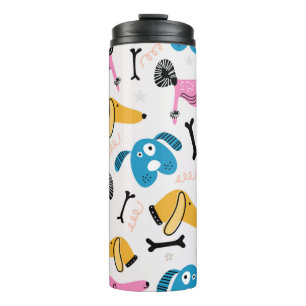 Bouteilles Isothermes Motif chien mignon avec dessin du visage animal b