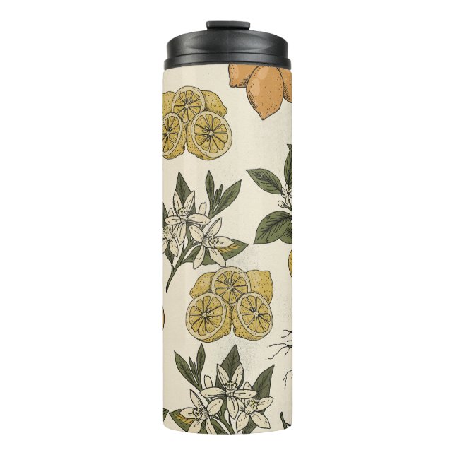 Bouteilles Isothermes Motif Citron Vintage (Devant)