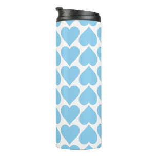 Bouteilles Isothermes Motif Cœurs Bleus, Romantique, Amour