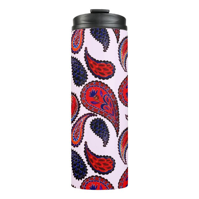 Bouteilles Isothermes Motif créatif sans couture avec cachemire dessiné  (Devant)