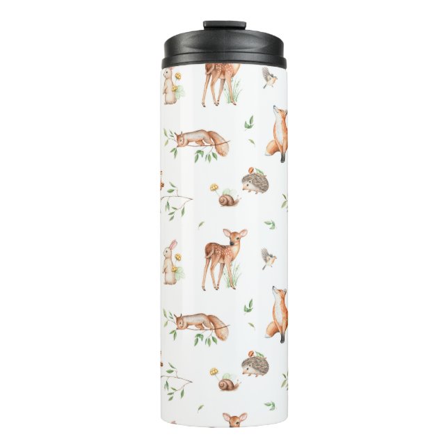 Bouteilles Isothermes Motif d'amis animaux de bois mignon (Devant)