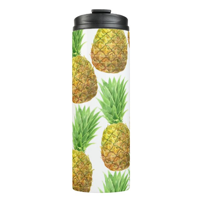 Bouteilles Isothermes Motif d'aquarelle ananas (Devant)