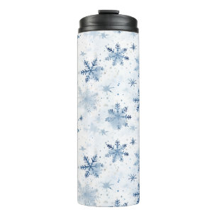 Bouteilles Isothermes Motif d'aquarelle de flocon d'hiver