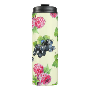 Bouteilles Isothermes Motif d'aquarelle de framboise, curry