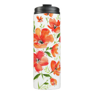 Bouteilles Isothermes Motif d'aquarelle pour pâtés orange doux