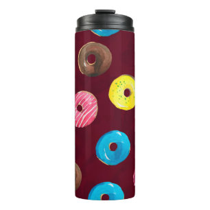 Bouteilles Isothermes Motif d'aquarelle transparente avec beignets sur r