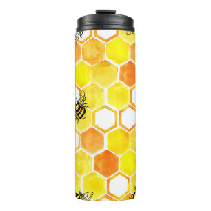 Bouteilles Isothermes Motif d'aquarelle transparente avec peignes de mie