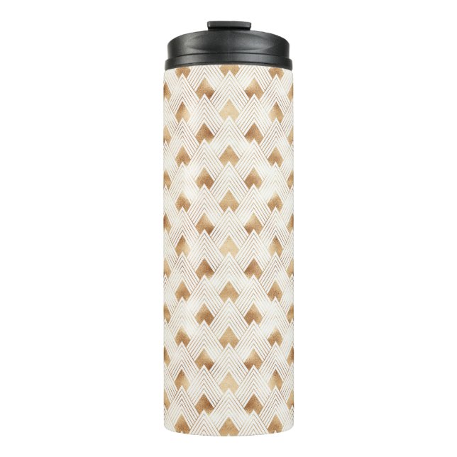 Bouteilles Isothermes Motif d'art déco d'or (Devant)