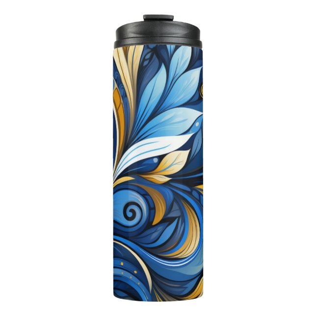 Bouteilles Isothermes motif d'art populaire ukrainien (Devant)