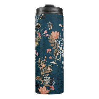 Bouteilles Isothermes Motif d'automne vintage et transparent avec rouge
