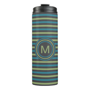 Bouteilles Isothermes Motif de bandes sur mesure Monogramme tumbler