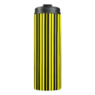 Bouteilles Isothermes Motif de bandes verticales noires jaunes