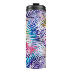 Bouteilles Isothermes Motif de basculement Feuilles d'aquarelle Abstrait