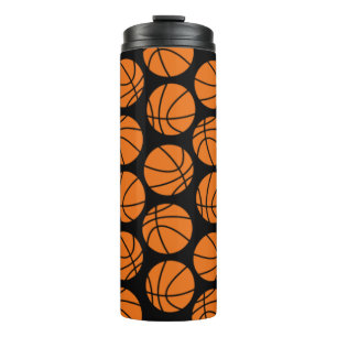 Bouteilles Isothermes Motif de basket-ball classique sur fond noir
