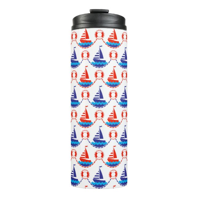 Bouteilles Isothermes Motif de bateau à voile (Devant)