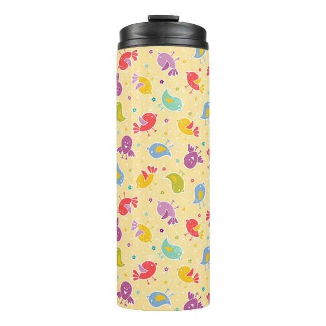 Bouteilles Isothermes Motif de bébé avec les oiseaux mignons (Devant)