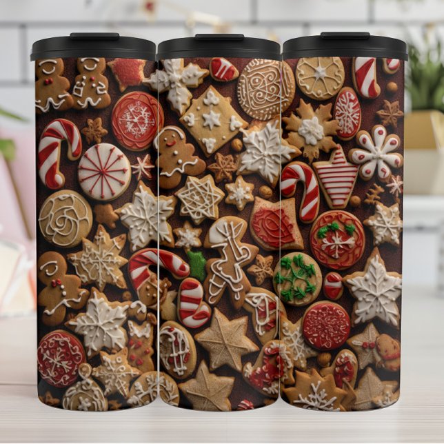 Bouteilles Isothermes Motif de biscuits de Noël assortis (Créateur téléchargé)