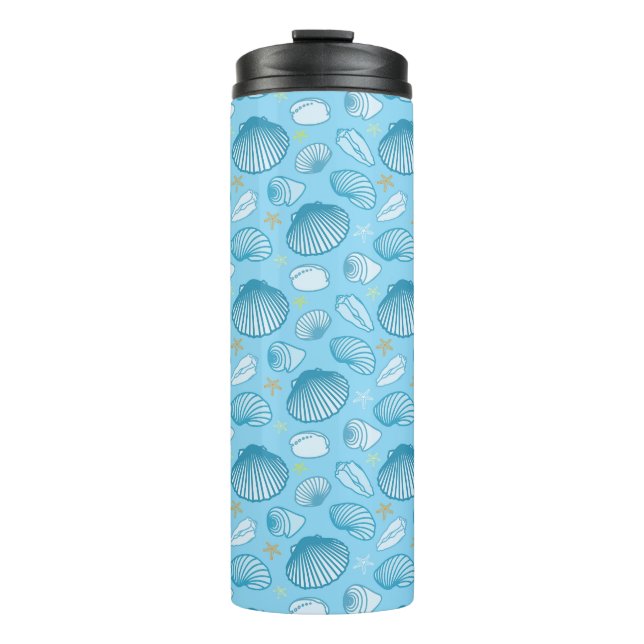 Bouteilles Isothermes Motif de bleu d'océan (Devant)