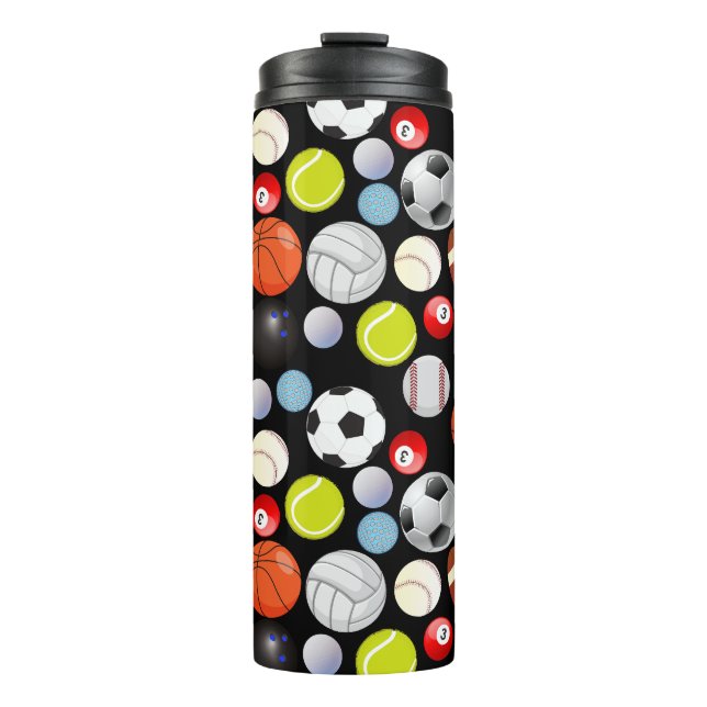Bouteilles Isothermes Motif de boules de sport (Devant)