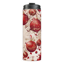Motif de boules rouges de Noël
