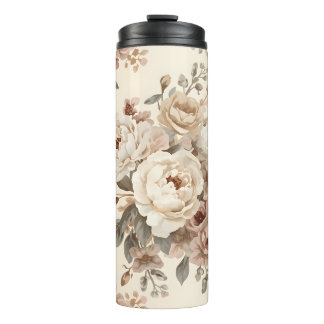Bouteilles Isothermes Motif de bouquet floral vintage romantique