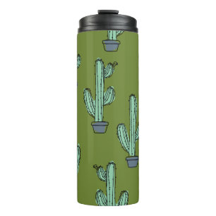Bouteilles Isothermes Motif de cactus dessiné à la main