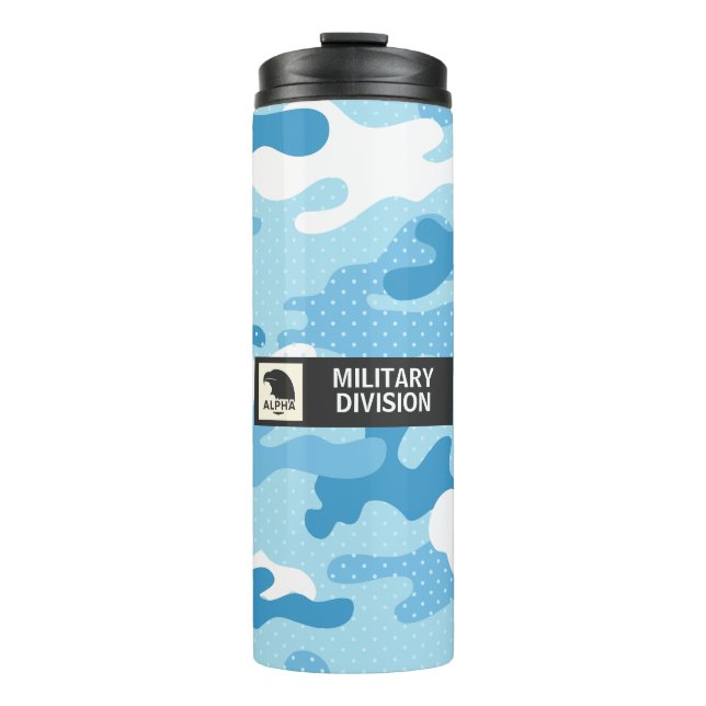 Bouteilles Isothermes Motif de camouflage bleu clair (Devant)