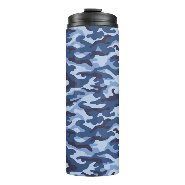 Bouteilles Isothermes Motif de camouflage bleu foncé (Devant)