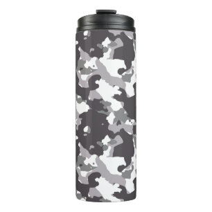 Bouteilles Isothermes Motif de Camouflage de l'Armée de terre gris, noir