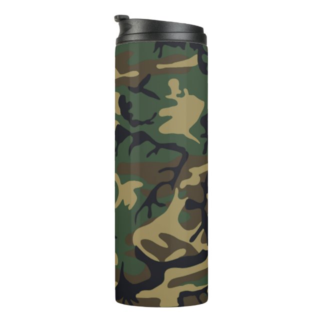 Bouteilles Isothermes Motif de camouflage forestier cool (Tourné sur la droite)