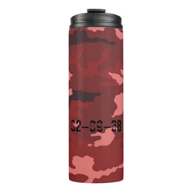 Bouteilles Isothermes Motif de camouflage rouge (Devant)
